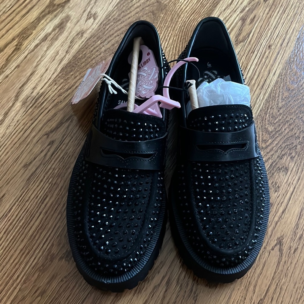 Black loafers